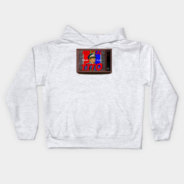 Marsal Tito 8-bit Video game Kids Hoodie by StuffByMe